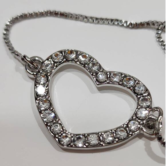 Heart Slider‎ Bracelet made with Swarovski Crystals - Picture 4 of 10